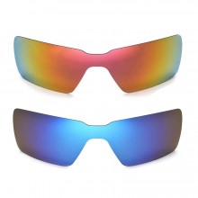 New Walleva Polarized Fire Red + Ice Blue Replacement Lenses For Oakley Probation (OO4041 Series) Sunglasses